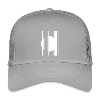 Circular Orbit Stripes - Kids’ Trucker Cap - light grey - Front