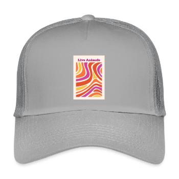 Lebendige Farbwellen - Kinder Trucker-Cap - Hellgrau - Vorne