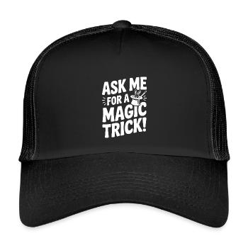 Demande-moi un tour de magie ! - Casquette trucker enfant - noir/noir - Devant