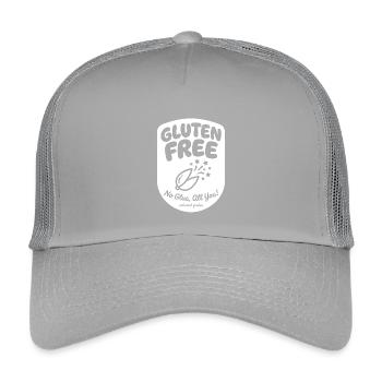 Gluten Free No Glue Humor Design - Kids’ Trucker Cap - light grey - Front