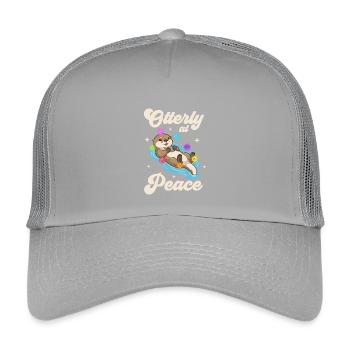 Otter Peace - Chakra Harmony - Kids’ Trucker Cap - light grey - Front