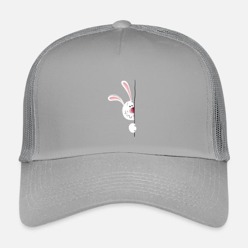 Blanc Lapin Casquette trucker enfant