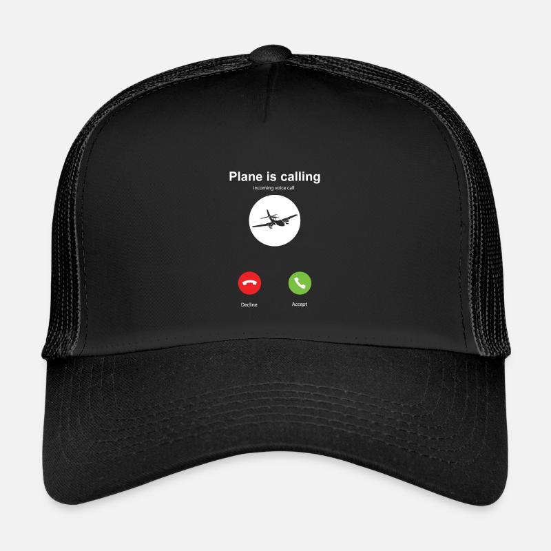 Mein Flugzeug ruft - Kinder Trucker-Cap - Schwarz/Schwarz