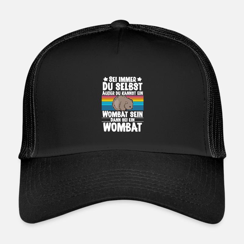 Wombat - Kinder Trucker-Cap - Schwarz/Schwarz