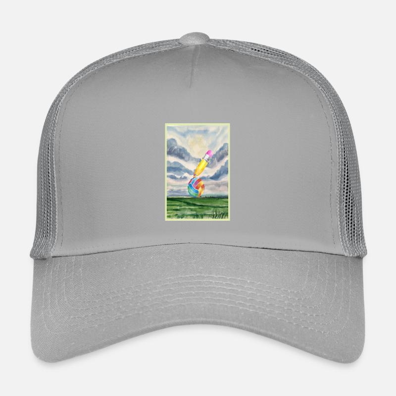Watercolor Landscape with Ball Kids’ Trucker Cap