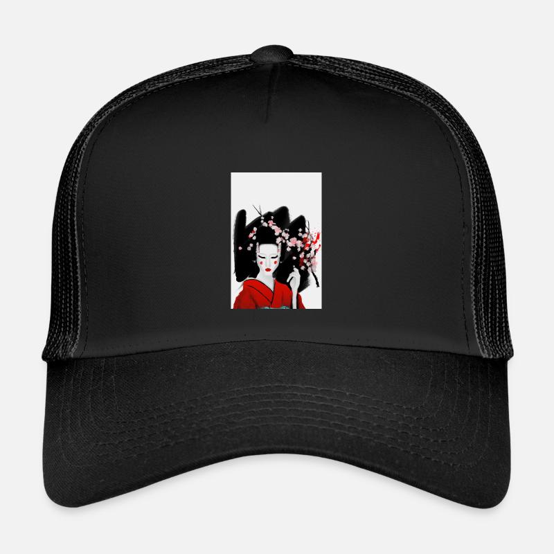 Blutige Geisha - Kinder Trucker-Cap - Schwarz/Schwarz