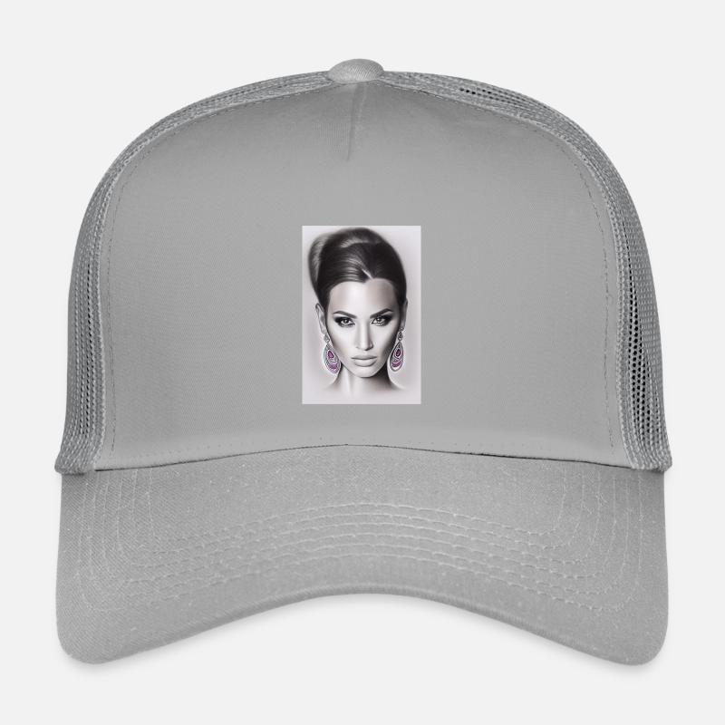 Frau mit Ohrring Kinder Trucker-Cap