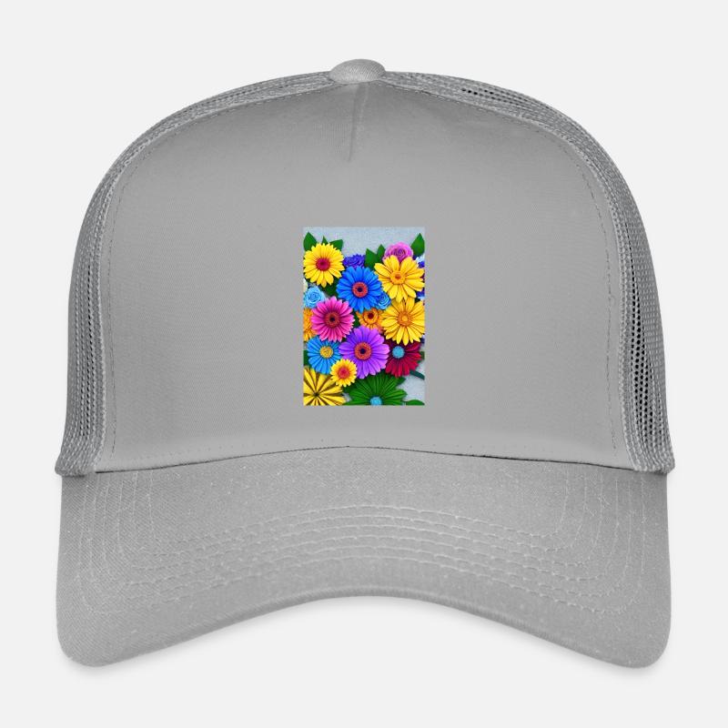 Fleurs multi Casquette trucker enfant
