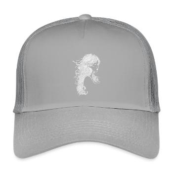 Weißhaariges Mädchen - Kinder Trucker-Cap - Hellgrau - Vorne