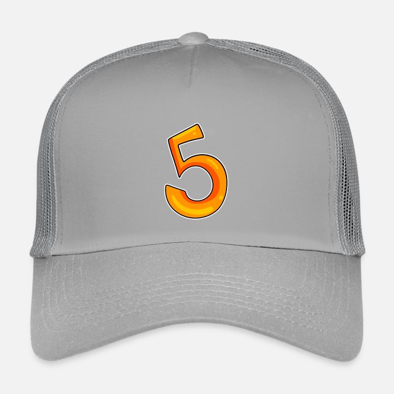 Zahl 5 Nummer Kinder Trucker-Cap