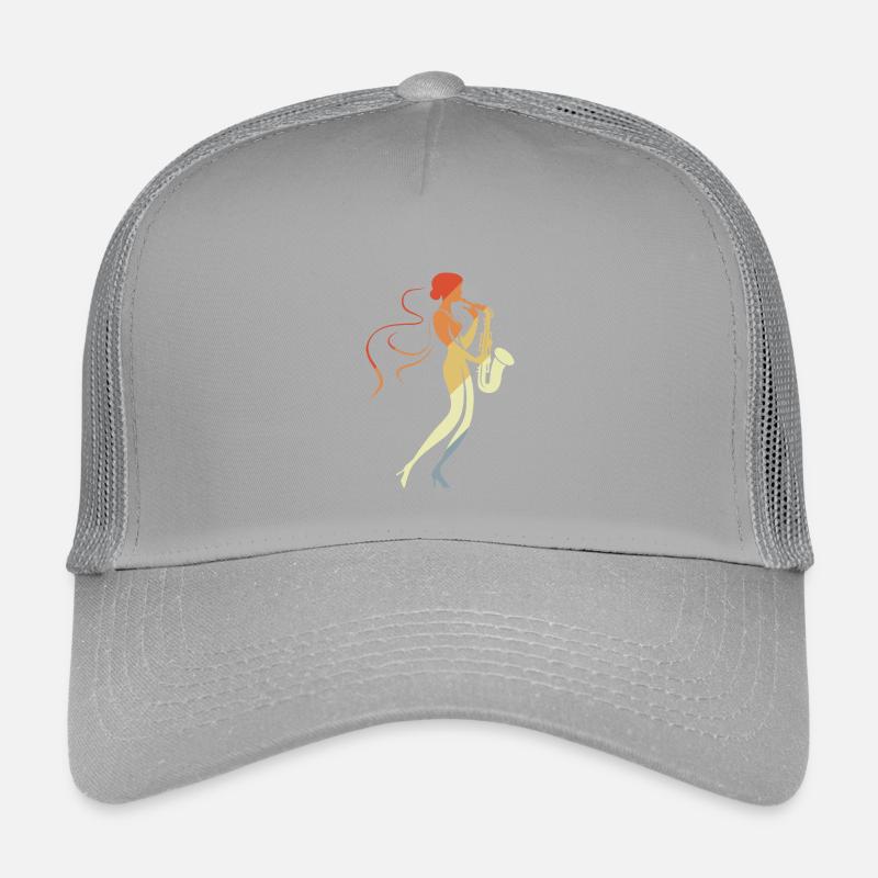 Saxophon Frau Kinder Trucker-Cap