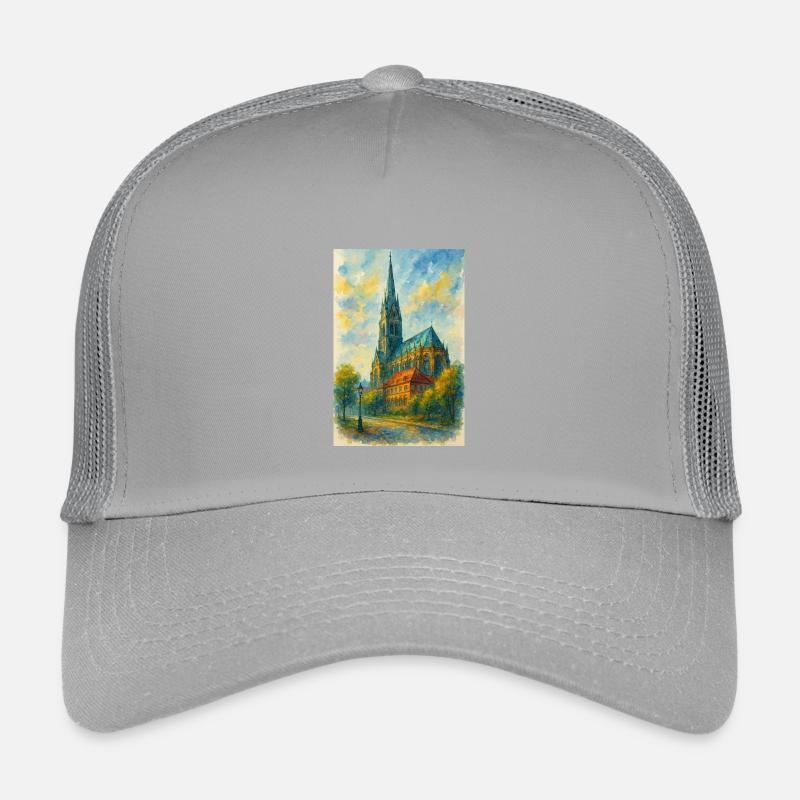 Gothische Kirche im impressionistischen Stil Kinder Trucker-Cap