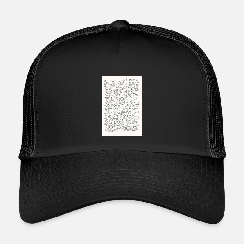 Retro Maze - Kids’ Trucker Cap - black/black