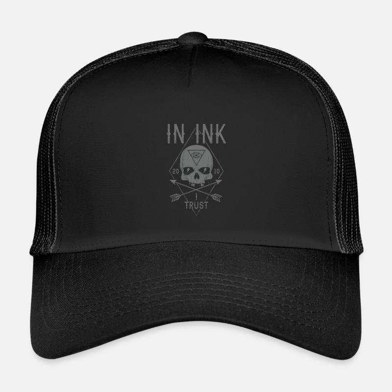 In Ink I Trust - Kinder Trucker-Cap - Schwarz/Schwarz