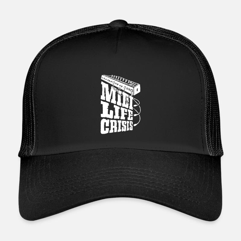 midi-life-crisis-w - Kinder Trucker-Cap - Schwarz/Schwarz
