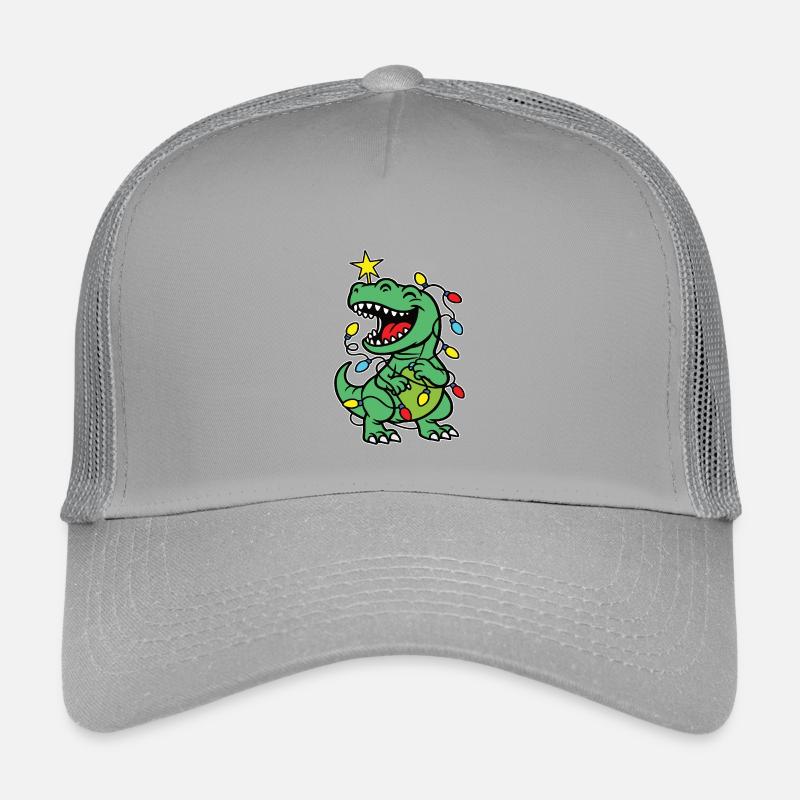 Stylish print with "Tree Rex" Dino Christmas tree Kids’ Trucker Cap