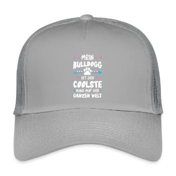 Dicton de chien bouledogue - Casquette trucker enfant - gris clair - Devant