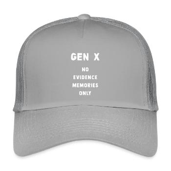 Gen X Memories No Evidence - Kids’ Trucker Cap - light grey - Front