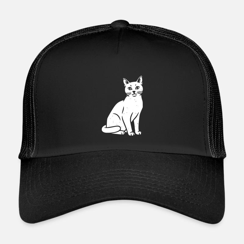 katze katzen vektor art design - Kinder Trucker-Cap - Schwarz/Schwarz