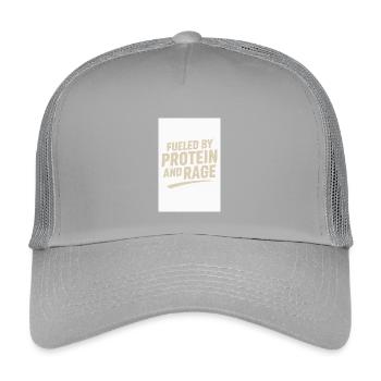 Fueled by Protein and Rage  - Kinder Trucker-Cap - Hellgrau - Vorne