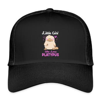 Schnabeltier - Kinder Trucker-Cap - Schwarz/Schwarz - Vorne