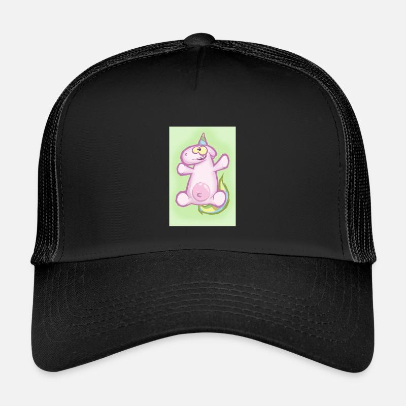 Das Einhorn - Kinder Trucker-Cap - Schwarz/Schwarz