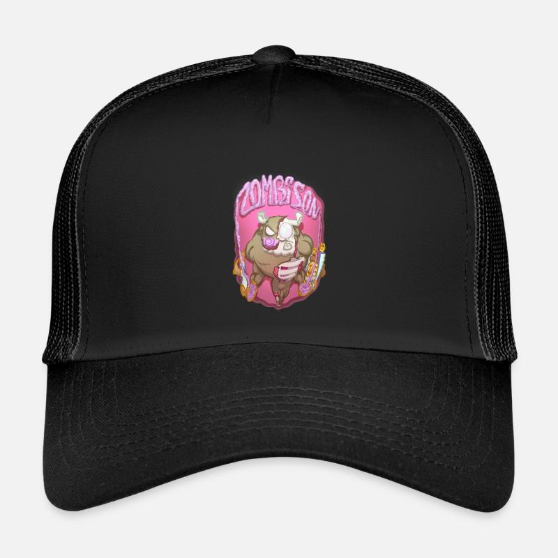 Zombison 3 - Kinder Trucker-Cap - Schwarz/Schwarz