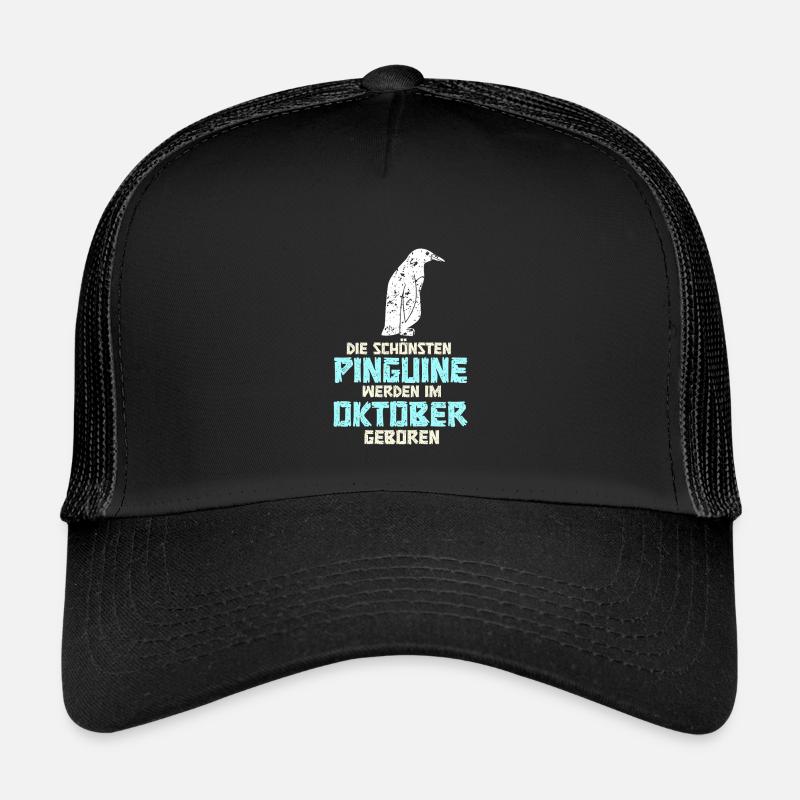 Oktober Geburtstag Pinguin Spruch Lustig Kinder Trucker-Cap