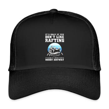 Rafting Kajakfahren Kajak Paddelboot - Kinder Trucker-Cap - Schwarz/Schwarz - Vorne