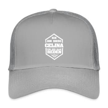 Celina als Rufname - Kinder Trucker-Cap - Hellgrau - Vorne