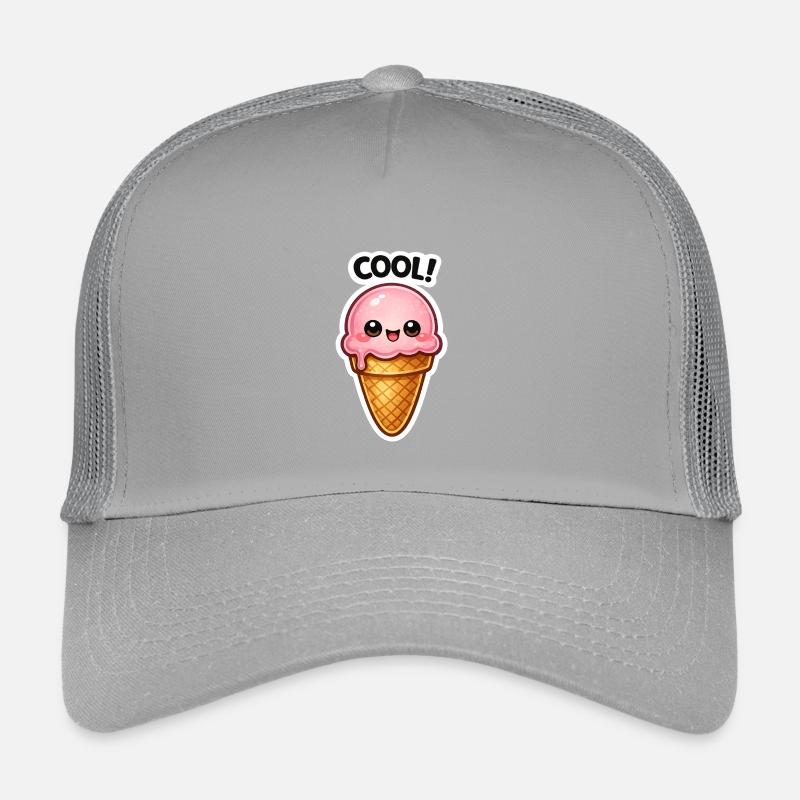 Kawaii Eiscreme Sticker Kinder Trucker-Cap