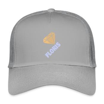 Cadeau pour Floris - Casquette trucker enfant - gris clair - Devant