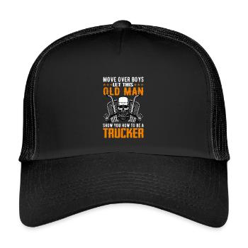 Camionneur - Casquette trucker enfant - noir/noir - Devant