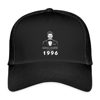 30. Geburtstag Living Legend (GENT) since 02/1996 - Kinder Trucker-Cap - Schwarz/Schwarz - Vorne