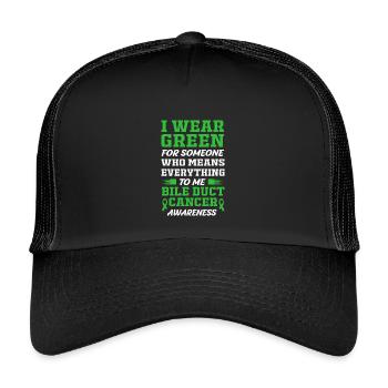 Bile duct cancer - Kids’ Trucker Cap - black/black - Front