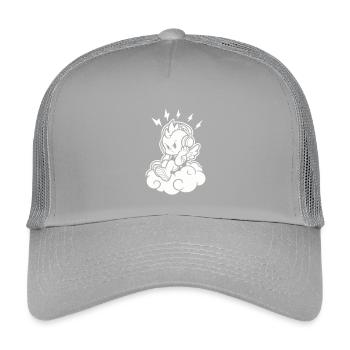 Punk Angel – Cherub with Headphones - Kids’ Trucker Cap - light grey - Front
