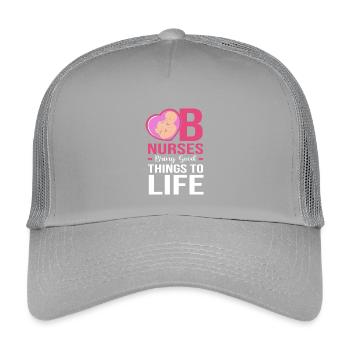 Hôpital de grossesse infirmier - Casquette trucker enfant - gris clair - Devant