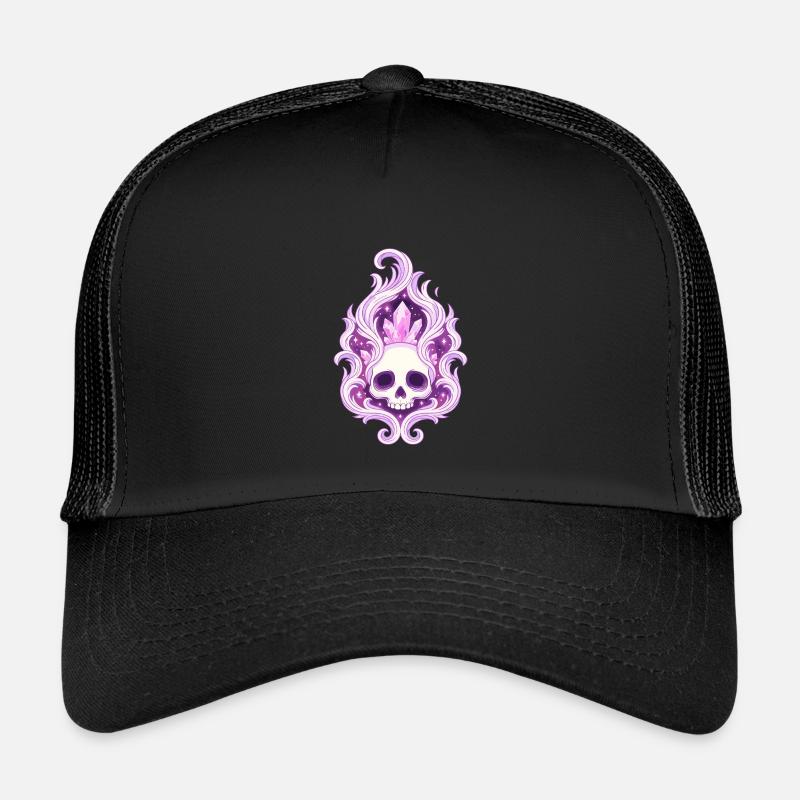 Crystal Skull Flame Spell Kids’ Trucker Cap