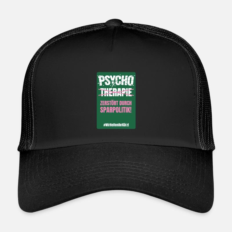 PSYCHO_05 - Kinder Trucker-Cap - Schwarz/Schwarz