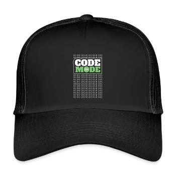 Codemodus An – Programmierung von Softwareentwickler Programmierer - Kinder Trucker-Cap - Schwarz/Schwarz - Vorne