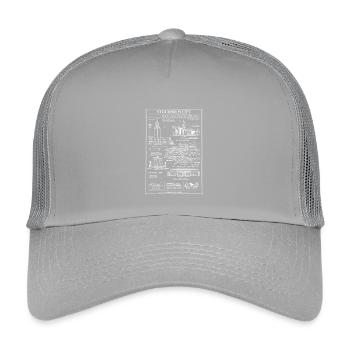 Stockholmer Stadtblaupause - Kinder Trucker-Cap - Hellgrau - Vorne
