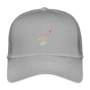 Vintage Baseballer Skizze - Kinder Trucker-Cap - Hellgrau - Vorne