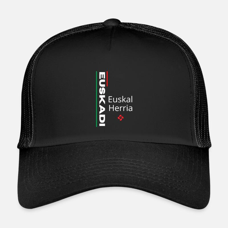 Vibrant Euskal Herria pattern design - Kids’ Trucker Cap - black/black
