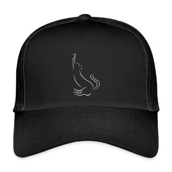 Cat - Kids’ Trucker Cap - black/black - Front