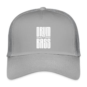 Drum and Bass Typographie audacieuse - Casquette trucker enfant - gris clair - Devant
