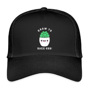 Cacti Plant Cactus - Kids’ Trucker Cap - black/black - Front