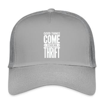 Good Things Come Thrift - Kids’ Trucker Cap - light grey - Front