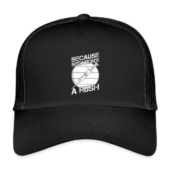 Anesthesiologist Sedation ́s Rush Anesthesia - Kids’ Trucker Cap - black/black - Front