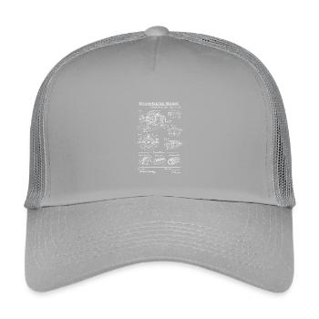Moteur de plans de machine électrique - Casquette trucker enfant - gris clair - Devant