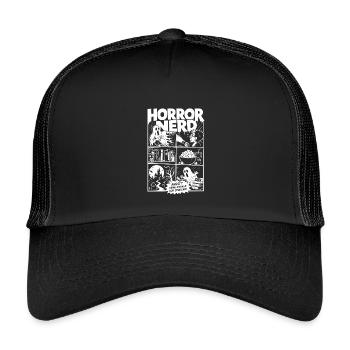 Horror Nerd Comic Spoiler Angst - Kinder Trucker-Cap - Schwarz/Schwarz - Vorne